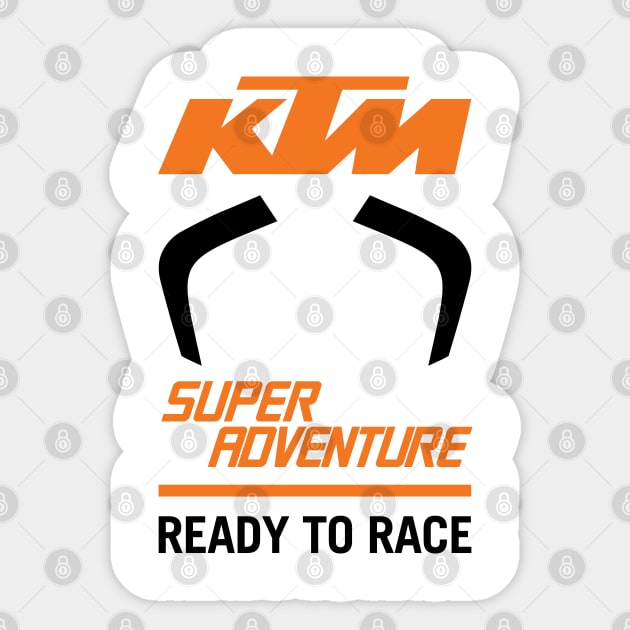 KTM Super Adventure DRL Signature Tee Sticker by tushalb